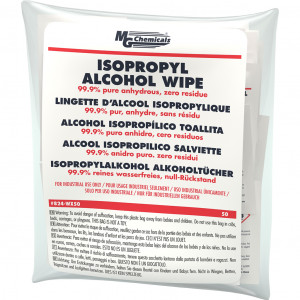 Toallitas empapadas en alcohol isopropílico ISOPROPANOL IPA 99.9% (paquete individual) 824-W MG Chemicals