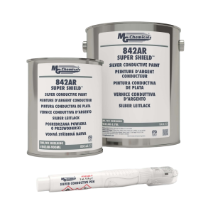 Pintura conductora (pintura protectora) con base acrílica plateada 842AR MG Chemicals 